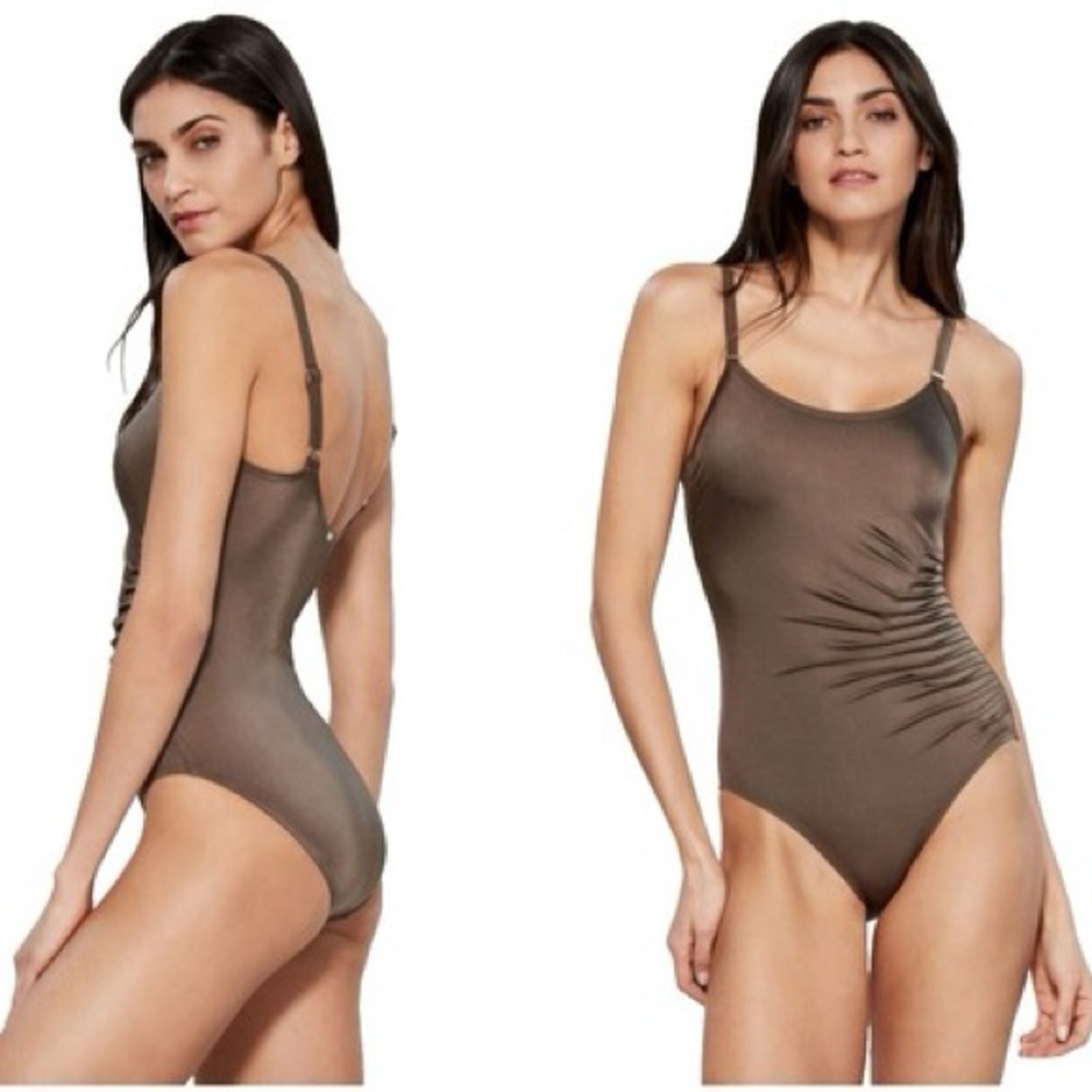 CALVIN KLEIN Draped Starburst One Piece Swimsuit - Picture 14 of 16